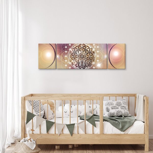 Obraz - Mandala s elementy (170x50 cm)