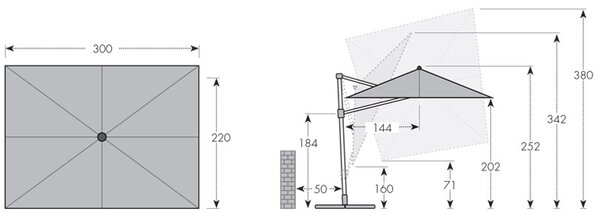 Doppler ALU WOOD 300 x 220 cm béžová Doppler