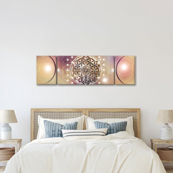 Obraz - Mandala s elementy (170x50 cm)