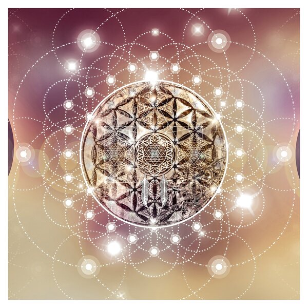 Obraz - Mandala s elementy (30x30 cm)