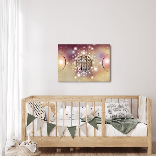 Obraz - Mandala s elementy (70x50 cm)