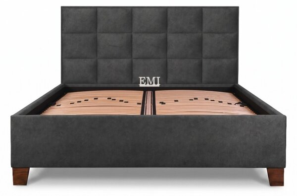 Postel čalouněná MONRA + lamelový rošt + matrace EMI