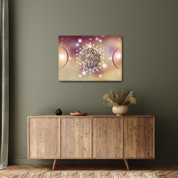 Obraz - Mandala s elementy (70x50 cm)