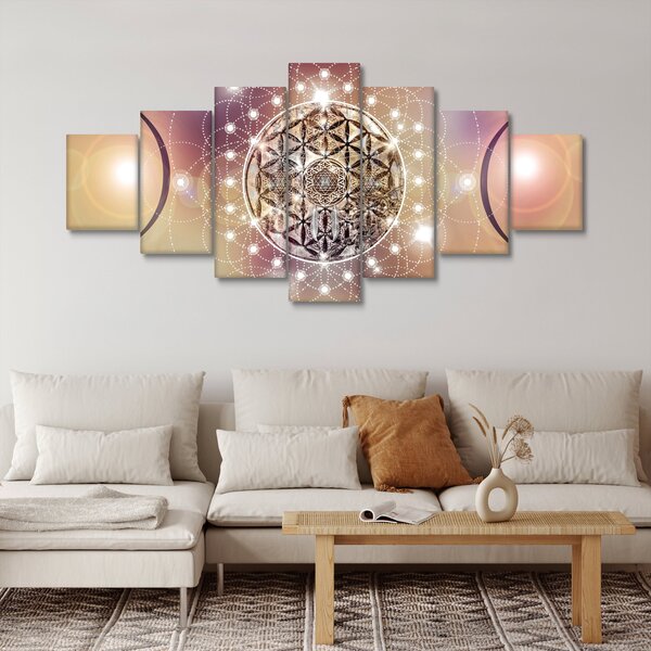 Obraz - Mandala s elementy (210x100 cm)