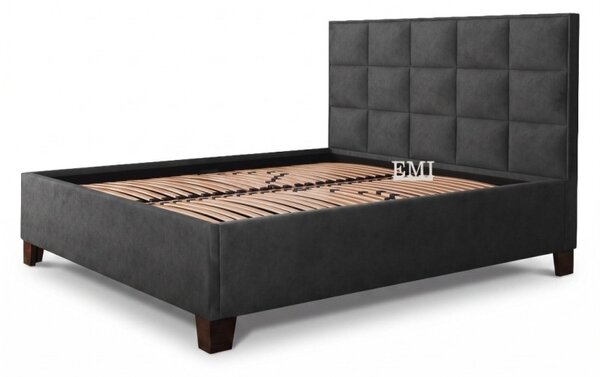Postel čalouněná MONRA + lamelový rošt + matrace EMI