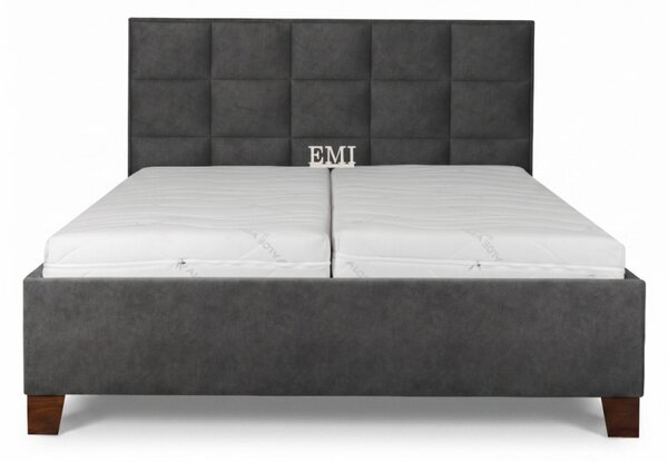 Postel čalouněná MONRA + lamelový rošt + matrace EMI