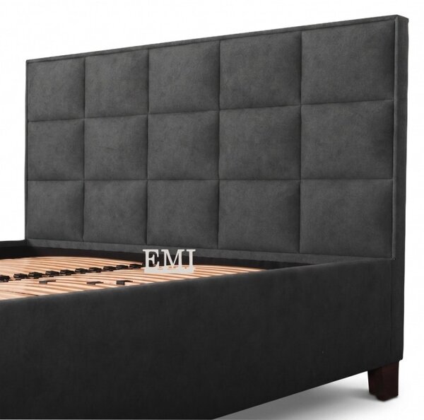 Postel čalouněná MONRA + lamelový rošt + matrace EMI
