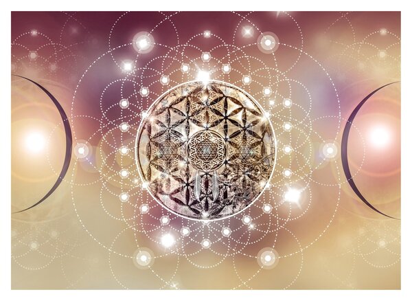 Obraz - Mandala s elementy (70x50 cm)
