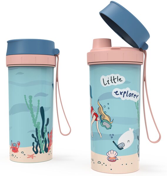 ROTHO Láhev 0,4 l KIDS EXPLORER - růžová