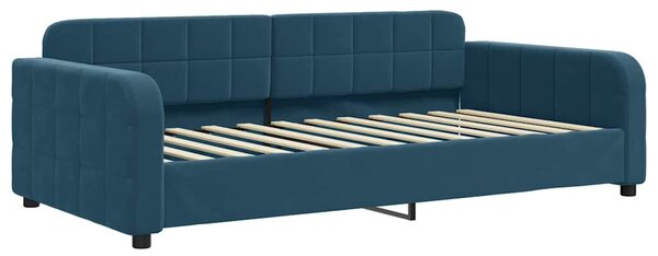 Válenda s přistýlkou a zásuvkami modrá 90 x 200 cm samet 3196976