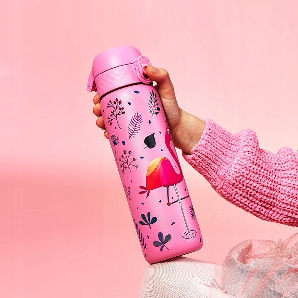 Ion8 Leak Proof nerezová láhev Flamingo 600 ml