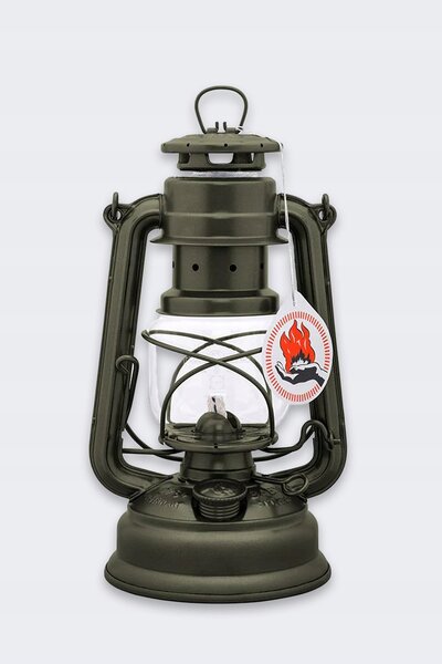 Lucerna Feuerhand zelená kovová 26,5 cm