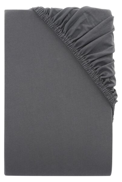 Livarno home Žerzejové napínací prostěradlo, 140-160 x 200 cm (tmavě šedá) (100393332002)