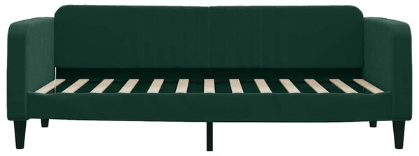 Válenda s matrací tmavě zelená 90 x 200 cm samet 3197041