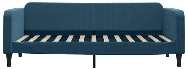 Válenda s přistýlkou a zásuvkami modrá 90 x 200 cm samet 3197110