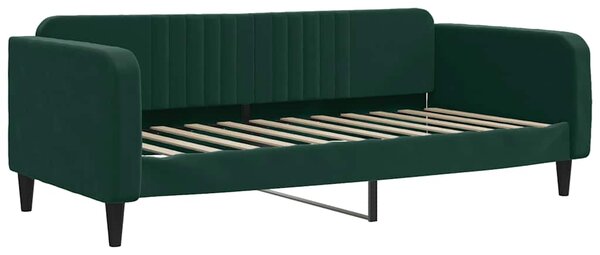 Válenda s matrací tmavě zelená 90 x 200 cm samet 3197041