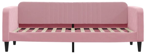 Válenda s přistýlkou růžová 80 x 200 cm samet 3197059