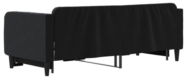 Válenda s přistýlkou černá 80 x 200 cm samet 3197060