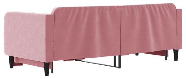 Válenda s přistýlkou růžová 80 x 200 cm samet 3197059
