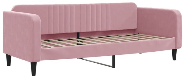 Válenda s přistýlkou růžová 80 x 200 cm samet 3197059