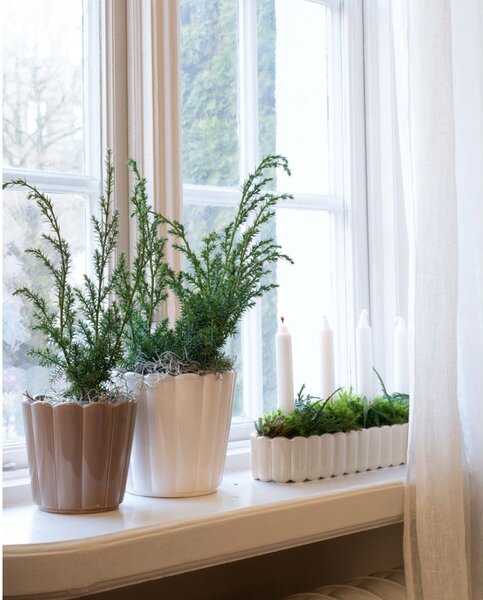Květináč Edna Oval White 30 cm Wikholm Form