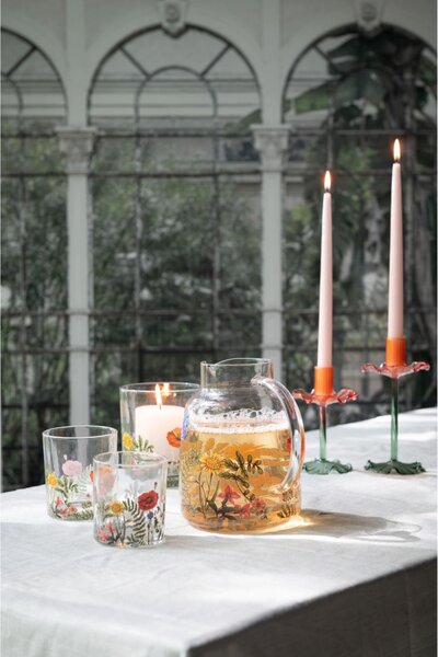 Skleněný džbán s květinami Anna Flowers 1,2 l Wikholm Form