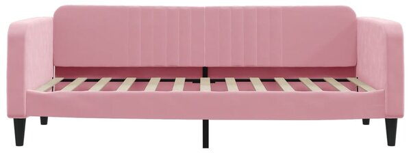 Válenda s přistýlkou růžová 90 x 200 cm samet 3197066