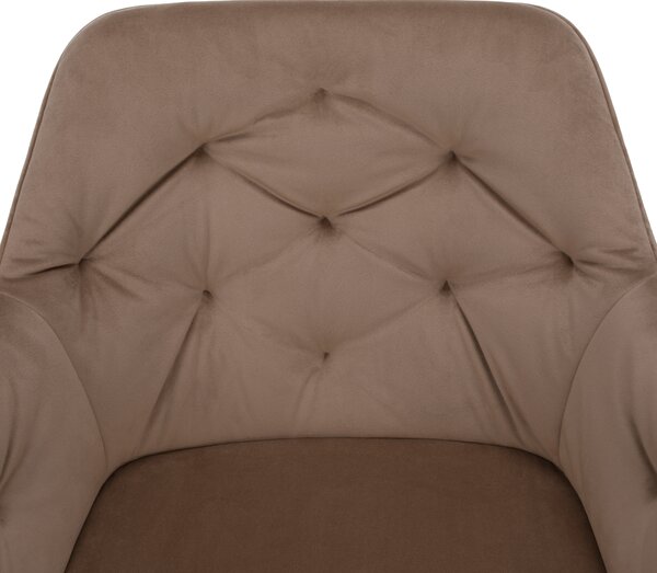 KONDELA Designové křeslo, světle hnědá Velvet látka, VERIO