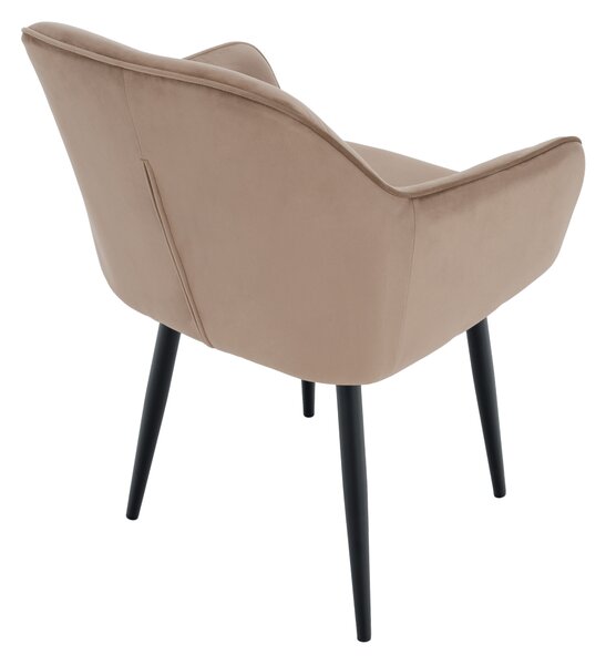 KONDELA Designové křeslo, světle hnědá Velvet látka, VERIO