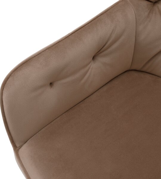 KONDELA Designové křeslo, světle hnědá Velvet látka, VERIO