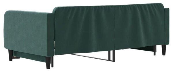 Válenda s přistýlkou tmavě zelená 100 x 200 cm samet 3197072