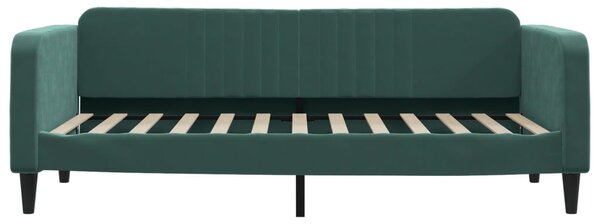 Válenda s přistýlkou tmavě zelená 100 x 200 cm samet 3197072