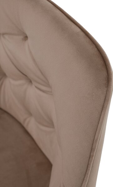 KONDELA Designové křeslo, světle hnědá Velvet látka, VERIO