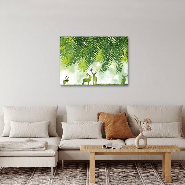 Obraz - Jeleni v lese (70x50 cm)