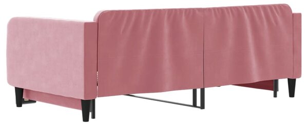 Válenda s přistýlkou růžová 100 x 200 cm samet 3197073