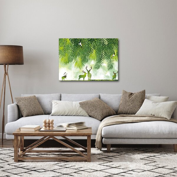Obraz - Jeleni v lese (70x50 cm)