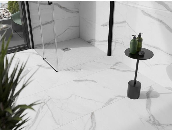Mexen Stone+ čtvercová kompozitní sprchová vanička 70 x 70 cm, bílá - 44107070