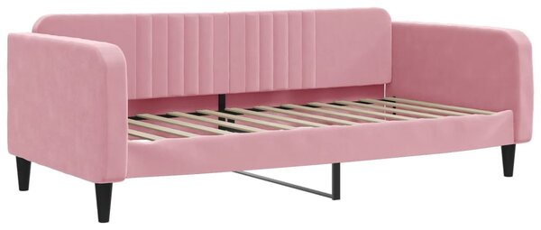 Válenda s přistýlkou růžová 100 x 200 cm samet 3197073