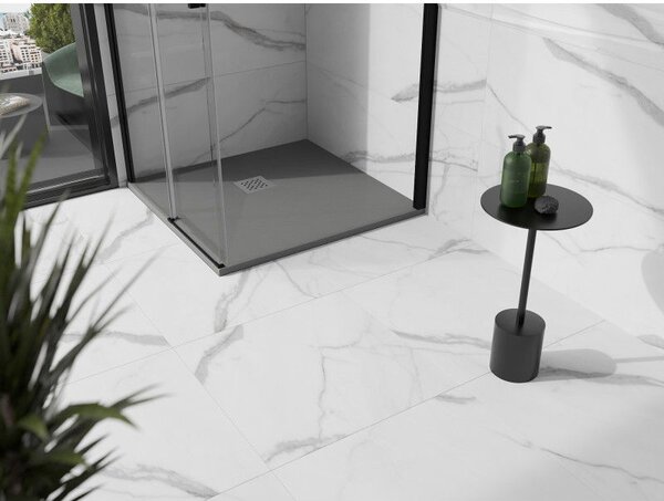 Mexen Stone+ kompozitová čtvercová sprchová vanička 70 x 70 cm, šedý-beton - 44617070