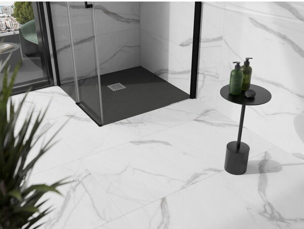Mexen Stone+ čtvercová kompozitní sprchová vanička 70 x 70 cm, antracit - 44717070