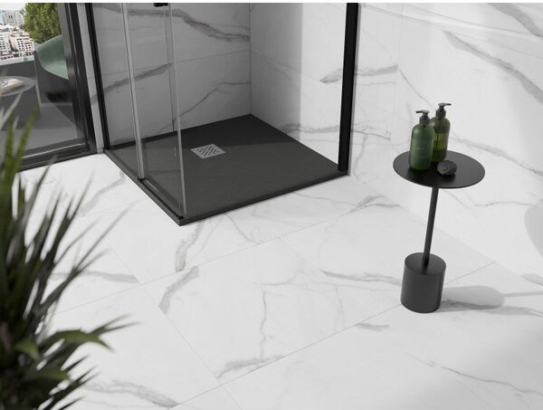Mexen Stone+ čtvercová kompozitní sprchová vanička 70 x 70 cm, antracit - 44717070
