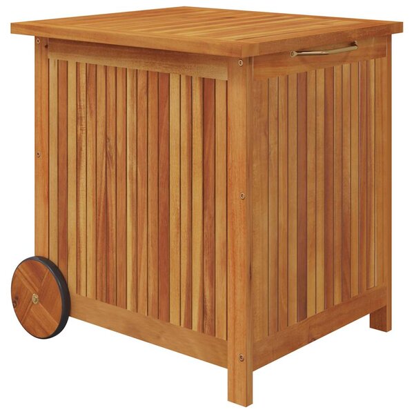 Zahradní úložný box s kolečky 60 x 50 x 58 cm masivní akácie 319710