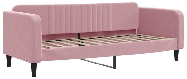 Válenda s přistýlkou a zásuvkami růžová 80 x 200 cm samet 3197107