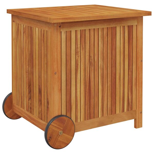 Zahradní úložný box s kolečky 60 x 50 x 58 cm masivní akácie 319710