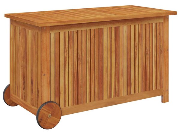 Zahradní úložný box s kolečky 90 x 50 x 58 cm masivní akácie 319711