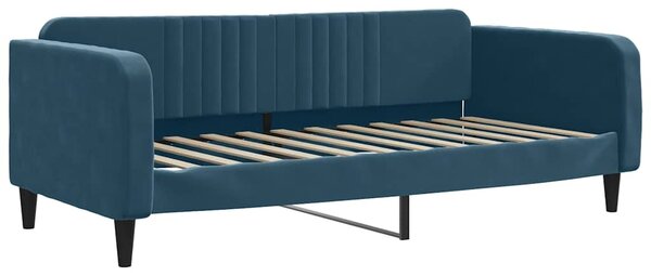 Válenda s přistýlkou a zásuvkami modrá 90 x 200 cm samet 3197110