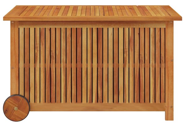 Zahradní úložný box s kolečky 90 x 50 x 58 cm masivní akácie 319711