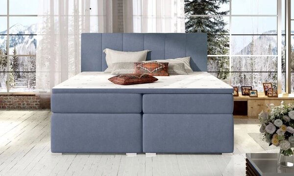 Postel Boxspring Boleria 180x200, fialová (látka - bb 08)