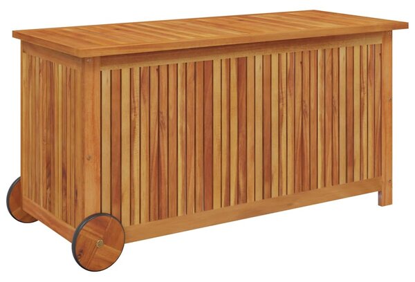 Zahradní úložný box s kolečky 113 x 50 x 58 cm masivní akácie 319712