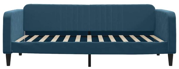 Válenda s přistýlkou a zásuvkami modrá 100 x 200 cm samet 3197117